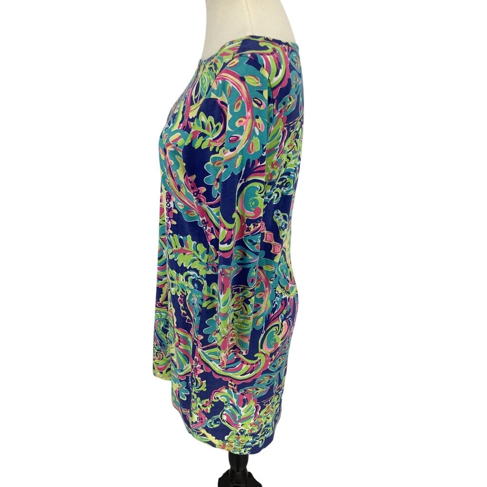 Lilly Pulitzer Marlowe Toucan Play Pink Blue Green Mini Lightweight Dress Large - Picture 2 of 8